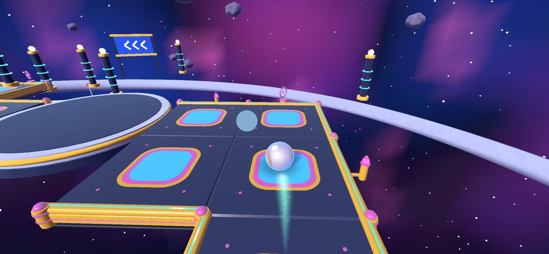Editor capture of Chapter 5, Neon Orbit, Level 43, Gyro Deck, a track on a space station.